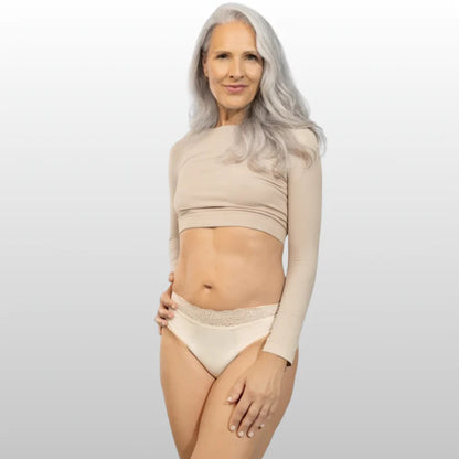 Slip anti-perdite in pizzo a vita alta