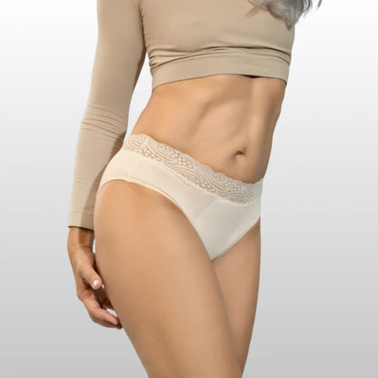 Slip anti-perdite in pizzo a vita alta